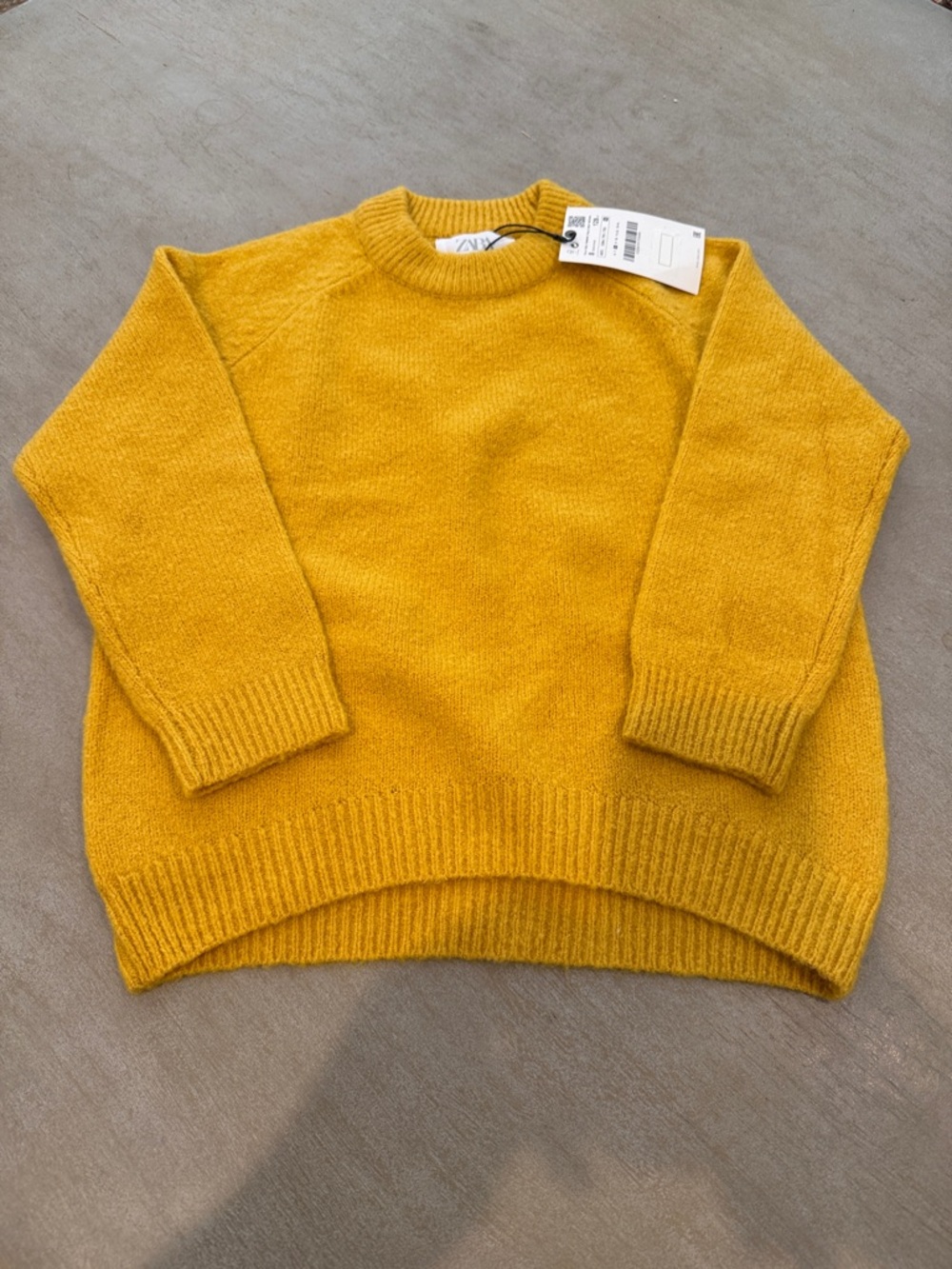 Zara Kids Mustard Crewneck Sweater